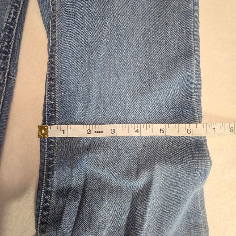 NWT We The Free People Penny Pull On Flare Jeans Blue Mid Rise Denim Women 27x34 - Picture 9 of 16